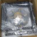 Small Black and Gold Chandelier- 6 Lights Geometric Pendant Light Fixture, Modern Industrial Chandeliers Hanging Lights for Entryway Dining Room Living Room Kitchen Island Hallway Foyer