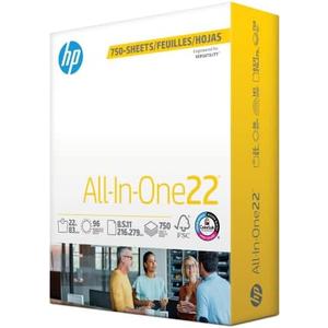 HP Papers | 8.5 x 11 Paper | All In One 22 lb | 1 Mega Ream - 750 Sheets | 96 Bright | Made in USA - FSC Certified | 207750R