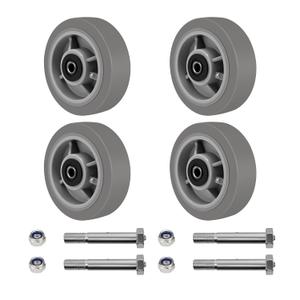 HANDSAMMU 6x2"Heavy Duty Caster Wheels -Industrial Caster Wheels,Rubber Wheels- Set of 4 with up to 2800 LB Capacity