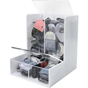 Acrylic Daily Contact Lens Dispenser,Daily Contact Lens Organizer,Desktop and Wall Mounted Disposable Daily Contact Lens Dispenser for Vanities,Counter,Drawer or by the Sink