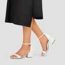 DREAM PAIRS Womens Low-Chunk Low Heel Pump Sandal 8.5