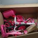 JMMD 7 in 1 Tricycle Stroller with Push Handle, Baby Trike with 360° Swivel Seat, Reclining Backrest, All-Terrain Wheels, Dual Brakes, Canopy & Storage, Gift for Kids 18 Months to 5 Years, Pink