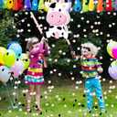 Aoriher Cow Piata with Blindfold and Bat, Farm Animal Theme Birthday Party Supplies Cow Piata for Birthday Party Favors Decor, 16 x 12 x 3.2 Inch