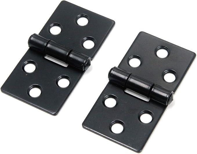 MY MIRONEY Iron Door Hinges Butt Hinge 3" x 1.5" Door Cabinet Hinges Square Corner Hinge Hardware 6 Holes Black Door Docking Hinge Pack of 5