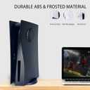 Faceplate for PS5 with Cooling Vent Face Plate Console Cover for Disc Edition DOBEWINGDELOU Replacement Side Plate Shell Accessories Hard Shockproof Anti-Scratch Dustproof ABS Case Black