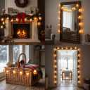 2 Pack Battery Operated Fairy String Lights for Christmas Tree Decorations, 7FT 20LED Santa String Lights for Indoor Christmas Tree Garland DecorWarm White