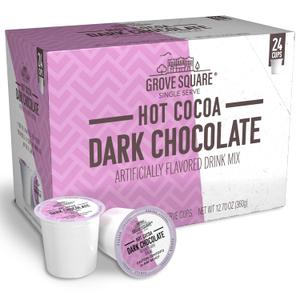 Grove Square Hot Cocoa Dark Chocolate, 24 Single Serve Cups