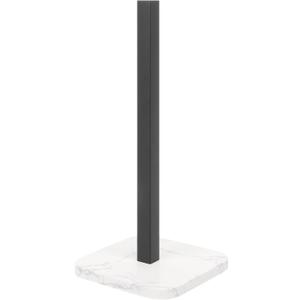 NearMoon Standing Paper Towel Holder, Stainless Steel Square Paper Towel Tissue Holder with Marble Base for Bathroom Kitchen Countertop, Standard or Jumbo-Sized Roll Paper (Matte Black)