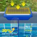 Solar Pool Lights, Solar Powered Submersible LED Lights with Remote IP68 Waterproof Swimming Pool Lighting,16 Colors Underwater Pool Light for Above Ground Inground Pool, Pond (Blue,4Pack)