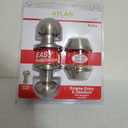 Atlas Tulip Door Knob with Lock, Antique Brass