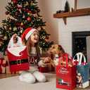 STYPOP 24 Pack 10" Christmas Gift Bags Medium Size with Tissue Paper, Reusable Non-Woven Christmas Tote Bags with Handles, Perfect for Xmas Gift Wrap/Party Favor Supplies, 10"  8"  4"