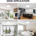 hykolity 12 Inch Selectable CCT LED Round Flat Panel Light, 24W 3000K/4000K/5000K, Edge-Lit Flush Mount Ceiling Light Fixture for Kitchen, Bedroom, Laundry and Closet Room, White