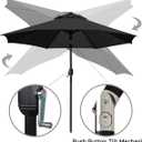 Sunnyglade 9' Patio Umbrella Outdoor Table Umbrella with 8 Sturdy Ribs