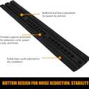 Garvee Speed Bump, 2 Pack 6 Ft Rubber Speed Bumps for Asphalt Road Driveway, 25000 lbs Load Capacity Modular Cable Ramps Cable Protector Ramp Hose Protector Ramp with 2 Cord Channel