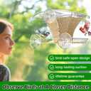 Window Bird Feeder for Outside with Waterproof Seed Storage  Strong Suction Cups, Large Capacity, Easy to Clean, Gifts for Bird Lovers (2.0LB)