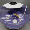 HoMedics Salt-N-Soak Footbath with Heat Boost and Soaking Salt Starter Kit, 4 Soothing Massage Rollers, Toe-Touch Controls, Splash Guard, Bubble, Vibration Massage, Bath Salt Dispenser, LED Display