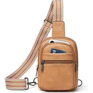 3L SMALL Sling Bag Fanny Packs For Women Men Mini Crossbody Chest Belt Travel Bag Purse Handbag Faux Leather Fashion Cute