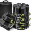 Trailer Jack Block 4 Pack - RV Leveling Blocks for Travel Trailers Wheels and Any Jack, 20,000 lbs RV Camper Leveling Blocks with Bag, Leveling Blocks Universal Compatibility & Convenient Storage