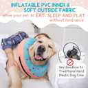 Supet Inflatable Dog Cone Collar Alternative After Surgery, Dog Neck Donut Collar Recovery E Collar for Neuter, Soft Pet Cone for Dogs, Donut Blue, XL(Neck 14"-18") 