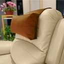Velvet Recliner Head Pillow with Non-Slip Base - Adjustable Neck Support for Pain Relief in Home, Office and Travel (Pumpkin)