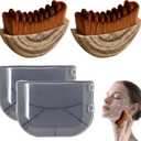 Lymphatic Contour Face Brush for Sculpting – Manual Facial Cleansing Brush for Dry Brushing & Exfoliating – Gentle-On-Skin Facial Massager for Jawline Toning