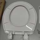 Bemis 7300SLEC Slow Close Toilet Seat, Easy Clean Hinges and Durable Plastic Seat, Made in USA, Elongated, White