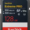 SanDisk 128GB Extreme PRO SDXC UHS-II Memory Card - Up to 300MB/s Read and Write speeds, V90, 8K, 4K UHD, SD Card - SDSDXDM-128G-GN4IN