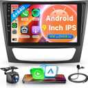 4G+64G Android Stereo Radio Carplay for Mercedes Benz E Class W211 E200 CLS E320 E500 E350 W219 2002-2010, Rimoody 9 Inch Touchscreen GPS Bluetooth FM EQ WiFi Android Auto Backup Camera