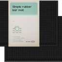 2 Pack Bar Mat, Home Bar Tool Drying Mats, Bar Accessories for The Home Bar Set 18''x12''Black for Bars, Outdoor Camping, Bar for Home