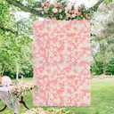 Rose Flower Wall Backdrop Panel - Rose Artificial Flower Wall Backdrops Floral Baby Shower Wedding Background DIYers Event Centerpieces (5ftx7.5ft, Pink&White)