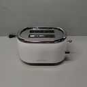 Mueller Retro Toaster 2 Slice with 7 Browning Levels and 3 Functions: Reheat, Defrost & Cancel, Stainless Steel Features, Removable Crumb Tray, Under Base Cord Storage, White