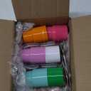 Cute Shot Glasses Set with Straw 2 oz, Mini Shot Tumblers with Lid and Straw, Funny Gifts for Women(6 Pack-B)