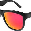 GS01 Smart Bluetooth Sunglasses, Audio Sunglasses With Speaker, UV400 Polarized lens, Open Ear Music, Touch Control (Red)