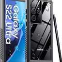 Temdan Designed for Samsung Galaxy S22 Ultra Case,Waterproof Built-in Lens & Screen Protector [Full Body Shockproof][Military Drop Proof][IP68 Underwater] Phone Case for S22 Ultra 5G-Black (2022)