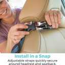 Toddleroo by North States - Hanging Car Organizer: Back Seat Car Storage Bag & Seat Back Protector - Insulated Cup Holder, 7 Storage Pockets & Tablet Holder - Navy