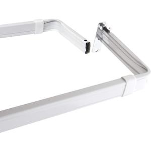 Lockseam 3" Clearance Curtain Rod 18-28 inch, White