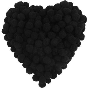 MORFEN 150 Pieces Pom Poms, 1 Inch Black Craft Pom Poms, Fuzzy Pompom Puff Balls, Small Pom Pom Balls for DIY Arts, Crafts Projects, Home Decorations