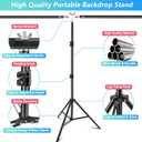 Green Screen Backdrop Kit with Stand, 5X6.5ft Portable Green Screen Backdrop with Stand kit, GreenScreen Background with Stand Carrying Bag Clamp for Streaming Video Zoom