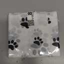 Tatuo 2 Pcs Puppy Paw Print Plastic Tablecloth Disposable Table Cover Puppy Themed Birthday Party Decorations for Dog Party Supplies (Black,108 x 54 Inch)