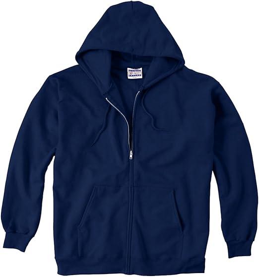 Hanes Men's Ultimate Full-Zip Hoodie, Men's Hooded Fleece Sweatshirt with Zipper L