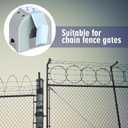 4 Pack Cantilever Gate Rollers Poly Cover with Bracket Universal Gate Cover fit 3", 4", 6 5/8" Cantilever Rollers Chain Link Fence Sliding Hardware Kit