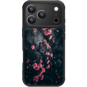 FUNMIKO Cute Phone Case for iPhone 17 Pro Max, Wireless Charging Compatible | Military-Grade Protection - Trendy Wildflower Design for Women Girls, Non-Slip Translucent Matte Hard Cover