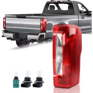 RH Halogen W/o Blind Spot Tail Light Fit for 2023 2024 Ford F250 F350 F450 F550 XL XLT Super Duty Rear Lamp Incandescent Rear Lights Assembly Right Passenger Side PC3B13B504AF