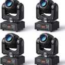 Moving Head DJ Lights, U`King 50W LED Moving Head Light with 7 Gobos 7 Colors and Open White Beam Spotlight by DMX and Sound Activated for Wedding DJ Disco Parties Live Show Church Bar (Set of 4)