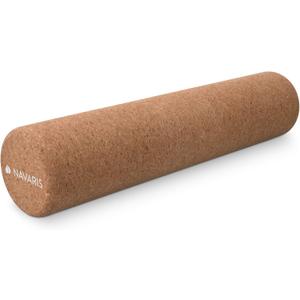 Navaris Cork Roller - Fitness Sport Yoga Cork Tube for Legs, Back, Muscles - Medium, 4 x 18"