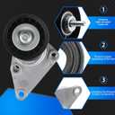 Complete Serpentine Belt Drive Component Kit Compatible with 2003-2006 Chevrolet Avalanche Silverado Express, 2002-2007 GMC Sierra Yukon, Cadillac Escalade Replaces 12609719 12555609