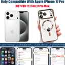 Misscase for iPhone 17 Pro Case with Privacy Screen Protector,[Camera Lens Protector] Clear Magnetic Luxury Plating Case Compatible with MagSafe Elegant Anti-Scratch Case Cover 6.3 inch Gold