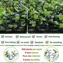Bybeton 24Pcs 20"x20" (Total Covers 66.7 Sq. Ft.) Grass Wall Panels, Ultra-Dense 4-Layer Faux Greenery Backdrop, Flame Retardant & UV-Protected Hedge for Indoor Outdoor Decor, Party, Spring Decor