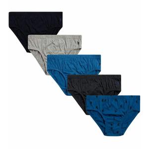 U.S. Polo Assn. Mens 5-Pack Low Rise Brief, L