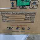 6 Pack Teepee Tent for Kids with Inflatable Airbed, Light, Toddler Tent Children Room Tents, Slumber Party Sleepover Tents, Indoor Outdoor Kids Playtent Playhouse for Girls & Boys (Pink)